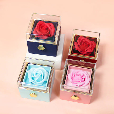 Rotating Soap Flower Rose Gift Box