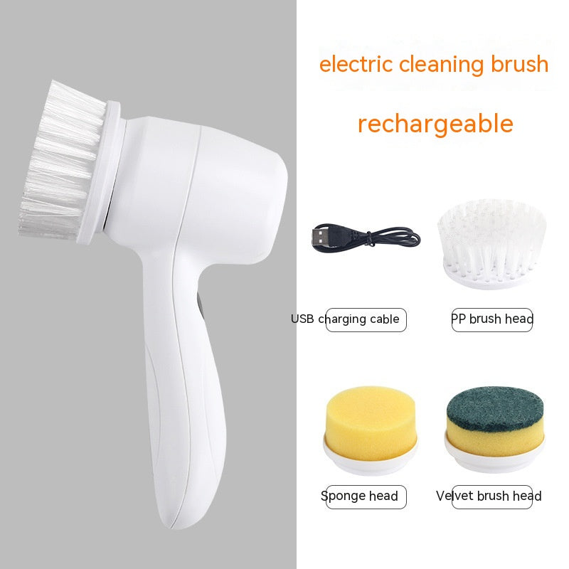 Electric Cleaning Brush Portable 4 In 1 Spinning Scrubber
