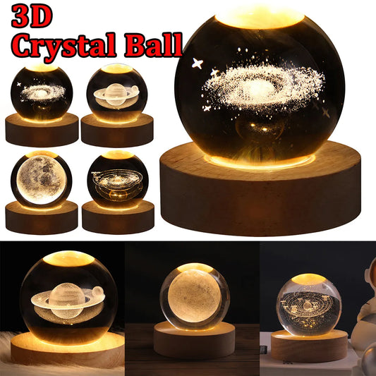 LED Night Light Galaxy Crystal Ball